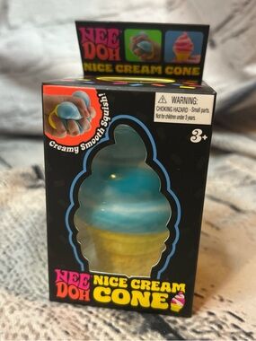 🍦 RARE Blue NeeDoh Nice Cream Cone - Viral TikTok Fidget - NIB 🍦